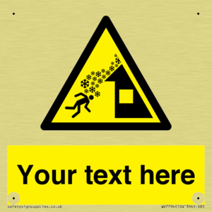 Custom warning roof avalanche